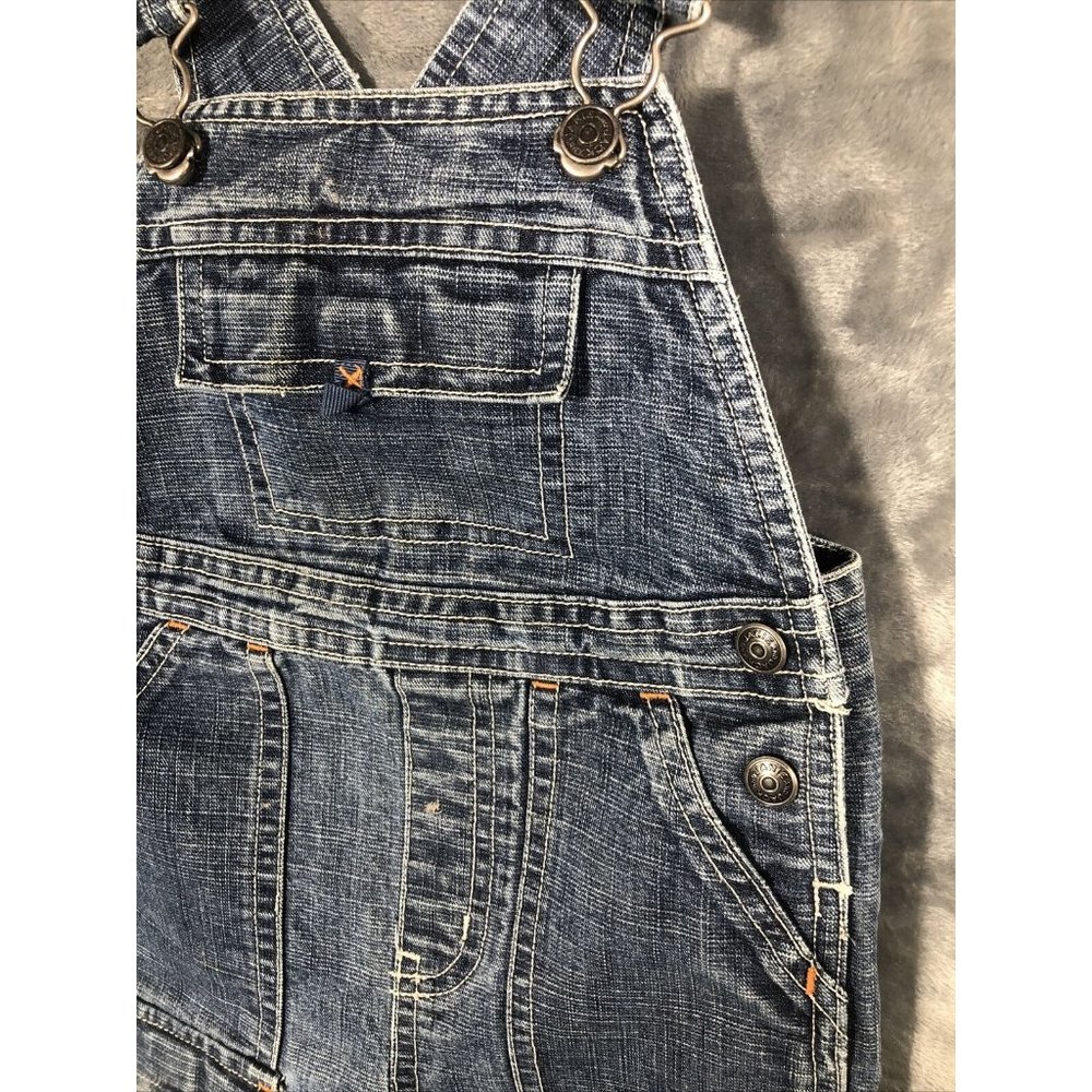 Janie & Jack Blue Denim Overalls With Adjustable Straps & Front Pockets - Picture 5 of 14